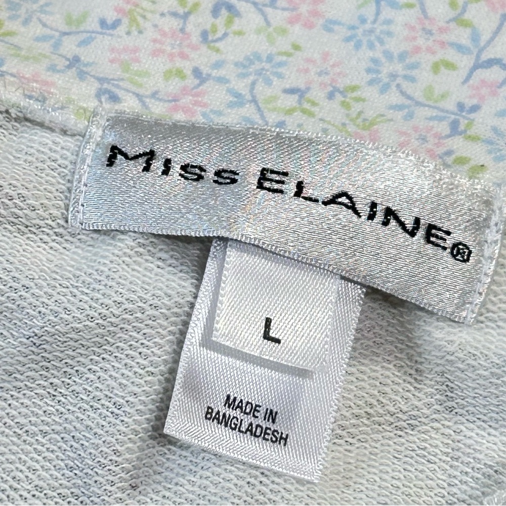 Miss Elaine Floral Midi Zipper Robe L - Picture 7 of 7